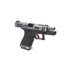WE - Pistolet GBB G-Force 19 SV Barrel Métal Version - Argent