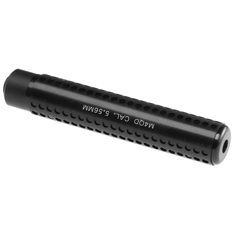 Silencieux Tokyo Marui Pro Knight's noir, gravure M4QD Cal. 5.56mm, vue côté embout de sortie
