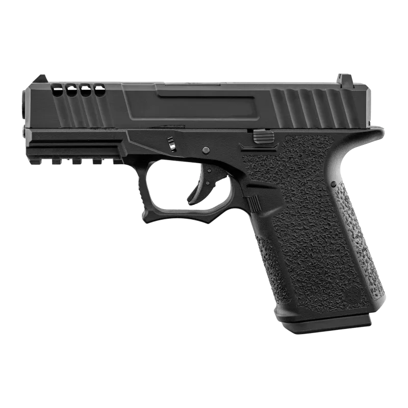 Pistolet GBB AW Custom VX9100 noir, profil gauche, rail Picatinny sous le canon