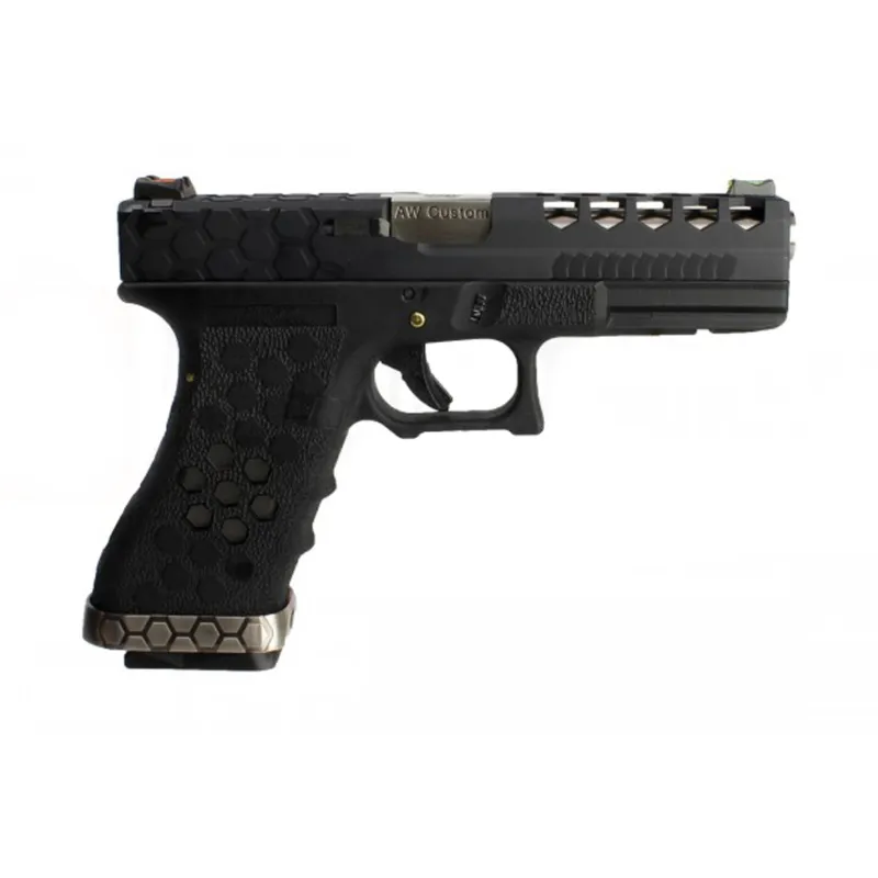 AW CUSTOM - VX0101 GBB hex cut full - Noir AW CUSTOM - VX0101 GBB hex cut full - Noir