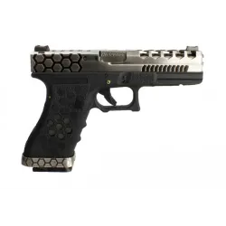 AW Custom VX0100 Hex Cut GBB Noir/Silver | Pistolet Airsoft