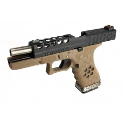 AW Custom VX0111 Hex Cut GBB Tan/Noir | Pistolet Airsoft CNC 169,90 €