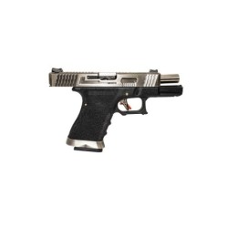 WE - Pistolet GBB G-Force 19 SV Barrel Métal Version - Argent