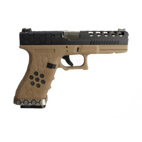 AW CUSTOM - VX0111 Hex cut GBB - Tan - Noir