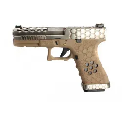 AW Custom VX0101 Hex Cut Full Métal GBB | Pistolet Airsoft G17 Custom