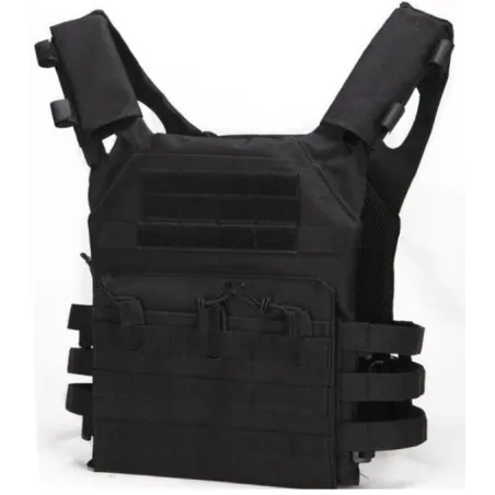 Gilet JPC Noir TACTICAL OPS | Plate Carrier MOLLE Airsoft