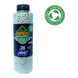 ASG - Billes biodégradables traçantes vertes Open Blaster 0,28 g X 3300 billes