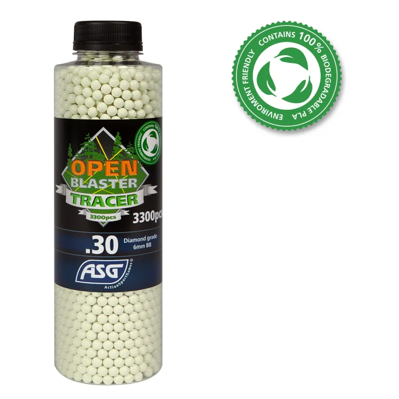 ASG - Billes Biodégradable Traçante Verte Open Blaster 0.30g X 3300 bbs