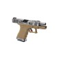 WE - Pistolet GBB G-Force 19 SV Barrel Métal Version - Tan et Argent