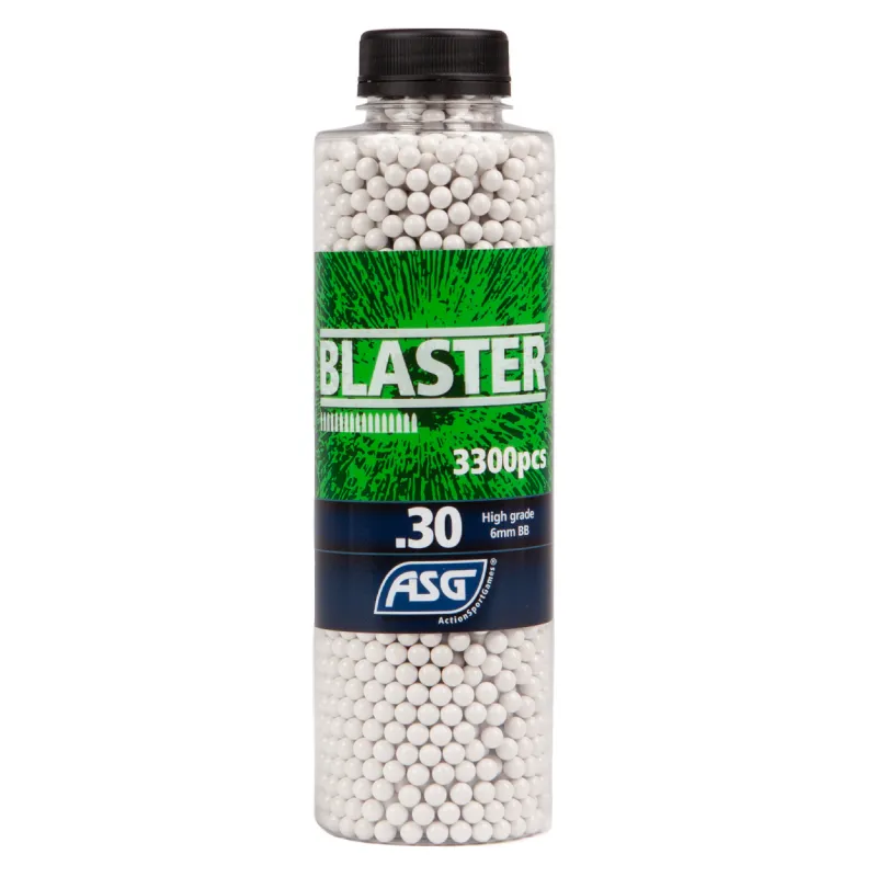 Billes ASG Blaster 0.30g Premium Blanches x3300 | ZN-Airsoft