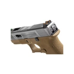 WE - Pistolet GBB G-Force 19 SV Barrel Métal Version - Tan et Argent