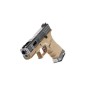 WE - Pistolet GBB G-Force 19 SV Barrel Métal Version - Tan et Argent