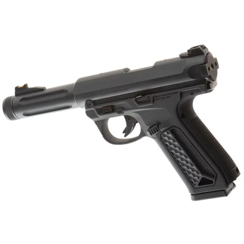 Pistolet GBB Action Army AAP-01 noir, vue de trois quarts côté gauche
