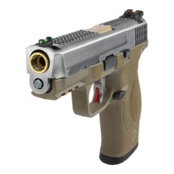 WE - Pistolet GBB WET-05 SV Métal Version - Tan et Argent