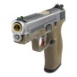 WE - Pistolet GBB WET-05 SV Métal Version - Tan et Argent