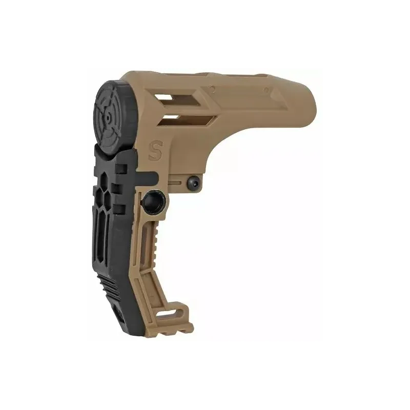 SLONG AIRSOFT - Crosse fixe compacte pour M4 AEG/GBB - Tan SLONG AIRSOFT - Crosse fixe compacte pour M4 AEG/GBB - Tan