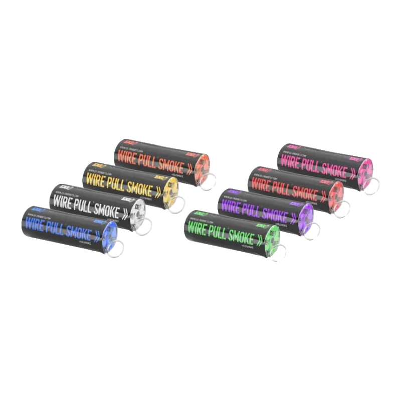 Gamme de fumigènes Enola Gaye WP40 Wire Pull en huit couleurs, dont le vert