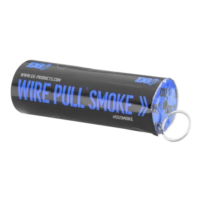 Fumigène Enola Gaye WP40 bleu Wire Pull couché, anneau de goupille visible