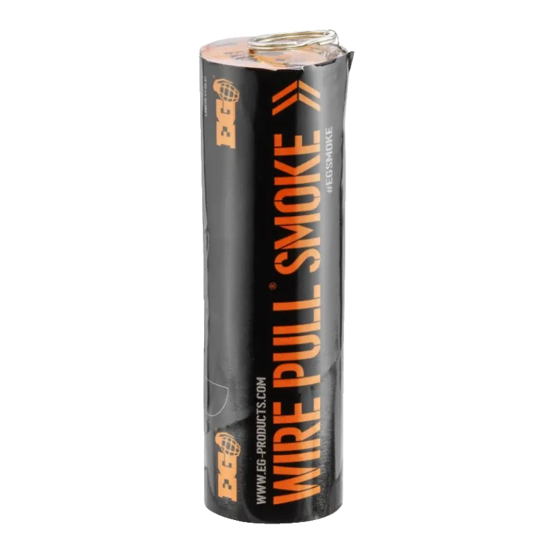 Fumigène Enola Gaye WP40 orange Wire Pull debout, marquage EG et Wire Pull Smoke