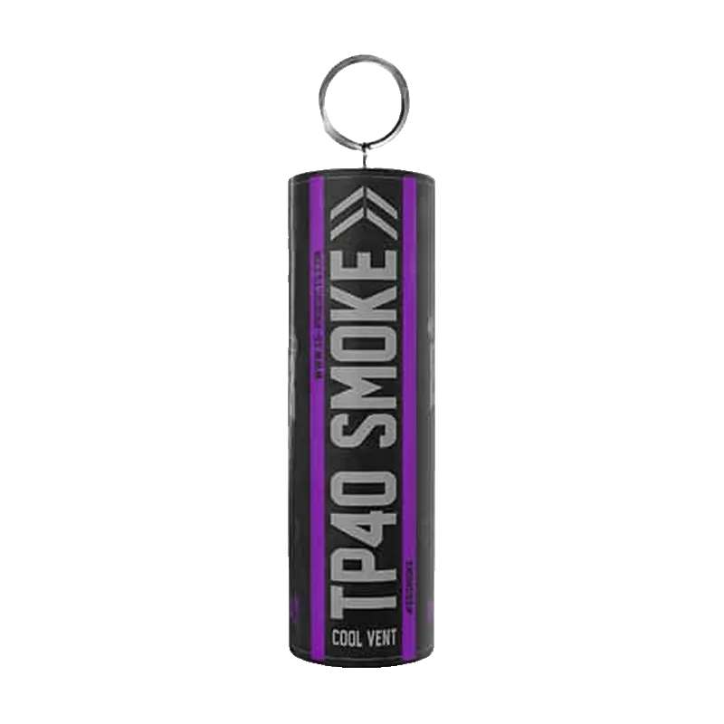 Fumigène Enola Gaye TP40 violet Cool Vent debout, anneau de tirage sur le dessus
