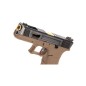 WE - Pistolet GBB G-Force 17 SV Or Barrel Métal Version - Tan et Argent