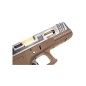 WE - Pistolet GBB G-Force 17 SV Or Barrel Métal Version - Tan et Argent