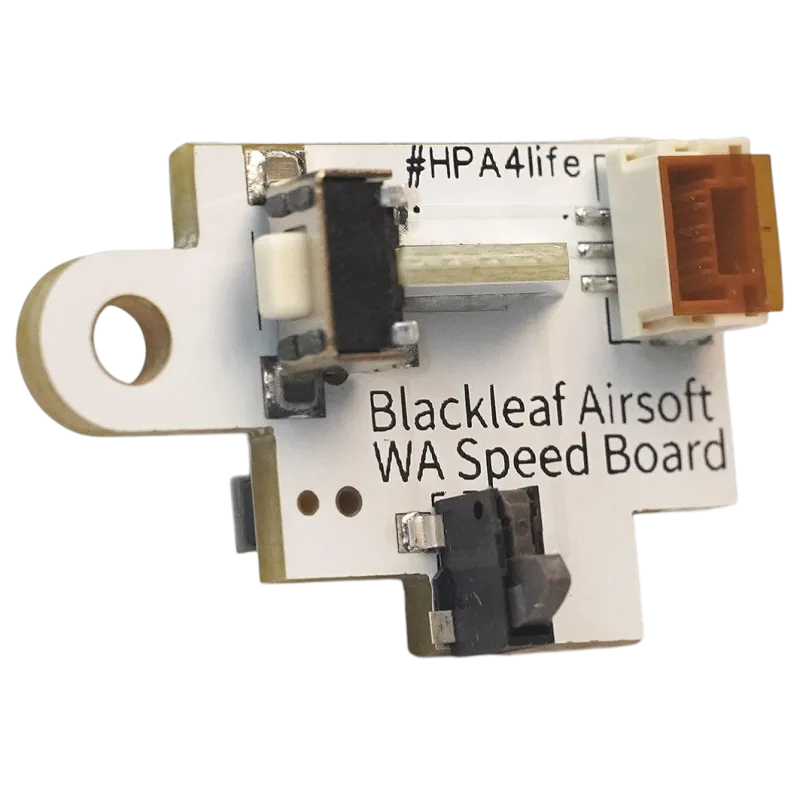 Trigger board Blackleaf WA Speed Board pour HPA Wolverine, vue de trois quarts de l'interrupteur de détente