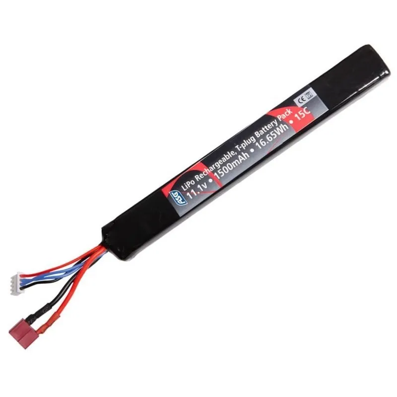 ASG - Batterie LiPo 11.1V 1500mAh 15C - T-dean - 1 bâton