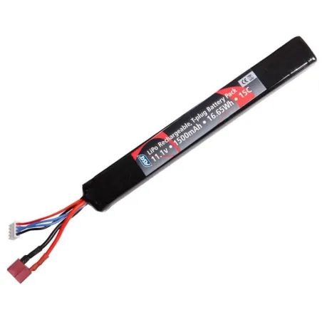 ASG - Batterie LiPo 11.1V 1500mAh 15C T-Dean airsoft - vue principale