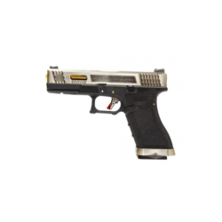 WE - Pistolet GBB G-Force 17 SV Or Barrel Métal Version - Noir