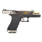 WE - Pistolet GBB G-Force 17 SV Or Barrel Métal Version - Noir