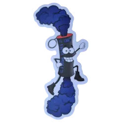 Sticker Enola Gaye Fumigène Bleu
