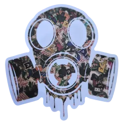 Sticker Enola Gaye Masque Blanc