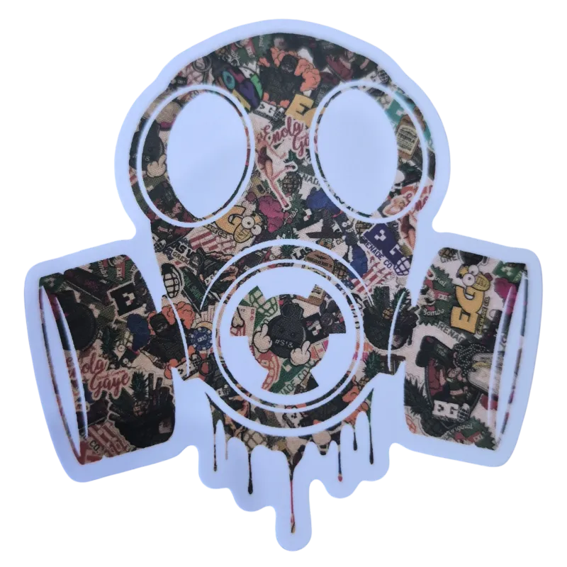 Sticker Enola Gaye Masque Blanc