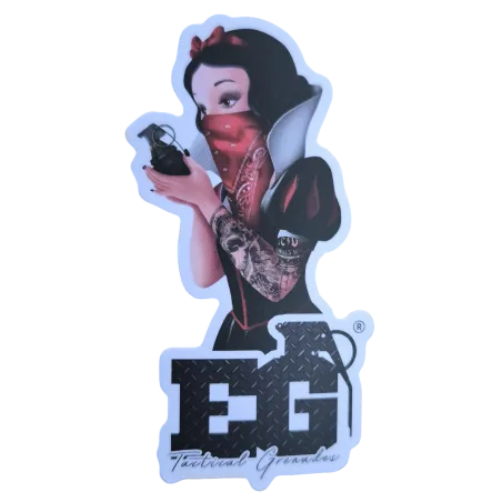 Sticker Enola Gaye Blanche Neige Rouge