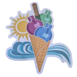 Sticker Enola Gaye Glace Grenade Bleu