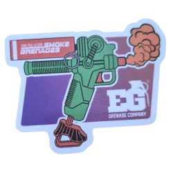 Sticker Enola Gaye Pistolet Fumigène Vert