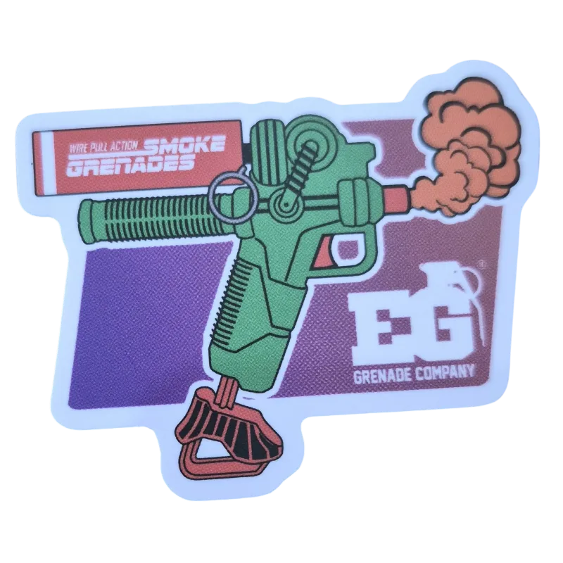 Sticker Enola Gaye Pistolet Fumigène Vert