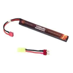 Evolution International - Batterie LiPo 7.4V 1500mAh T-Dean airsoft